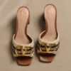 Sandale Vlogo Signature Slide cu broderie croșetată 60 mm Sandale Vlogo Signature Slide cu broderie croșetată 60 mm