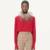 Top din georgette cu pene Top din georgette cu pene