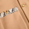 Trench cu două rânduri de nasturi din lână cu inserții Ayers
