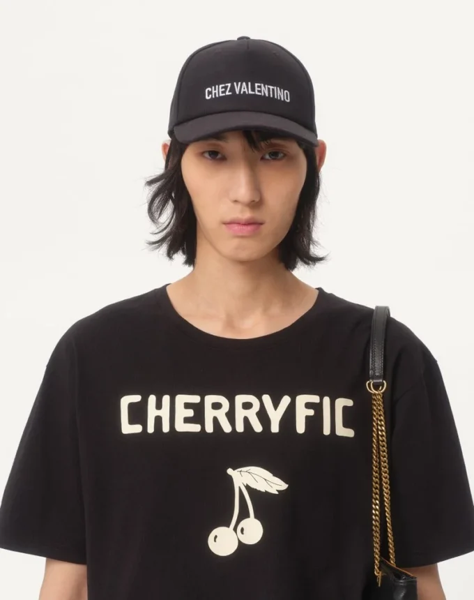 Tricou din bumbac cu imprimeu Cherryfic