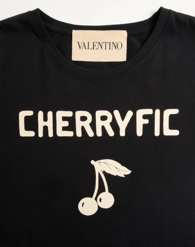 Tricou din bumbac cu imprimeu Cherryfic