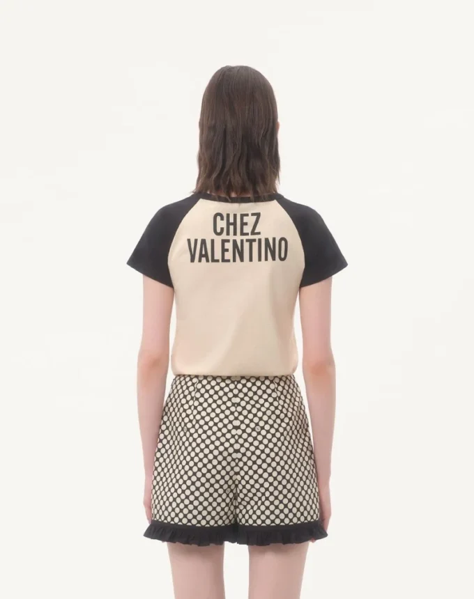 Tricou din bumbac cu imprimeu Chez Valentino