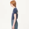 Tricou din bumbac cu imprimeu și patch Chez Valentino Tricou din bumbac cu imprimeu și patch Chez Valentino