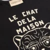 Tricou din bumbac cu imprimeu Le Chat De La Maison Tricou din bumbac cu imprimeu Le Chat De La Maison