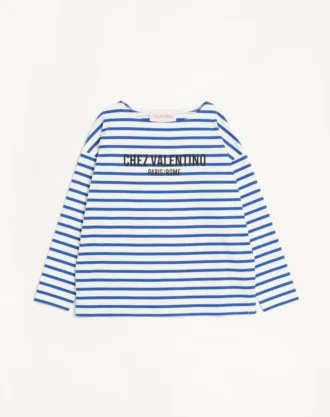 Tricou din bumbac cu mâneci lungi și imprimeu Chez Valentino