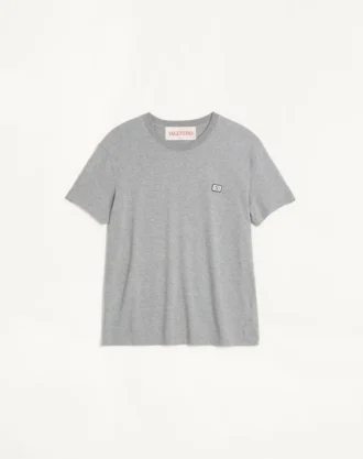 Tricou din bumbac cu patch VLogo