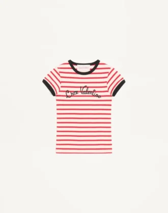 Tricou din bumbac jersey cu dungi