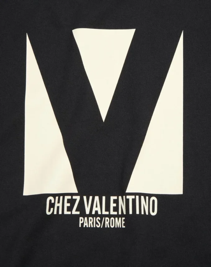 Tricou din bumbac jersey cu imprimeu Chez Valentino Tricou din bumbac jersey cu imprimeu Chez Valentino