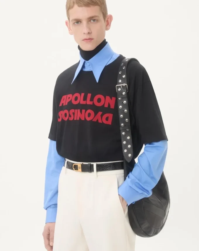 Tricou din bumbac Valentino cu imprimeu Apollon/Dyonisos