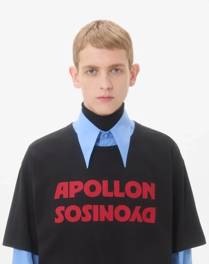 Tricou din bumbac Valentino cu imprimeu Apollon/Dyonisos