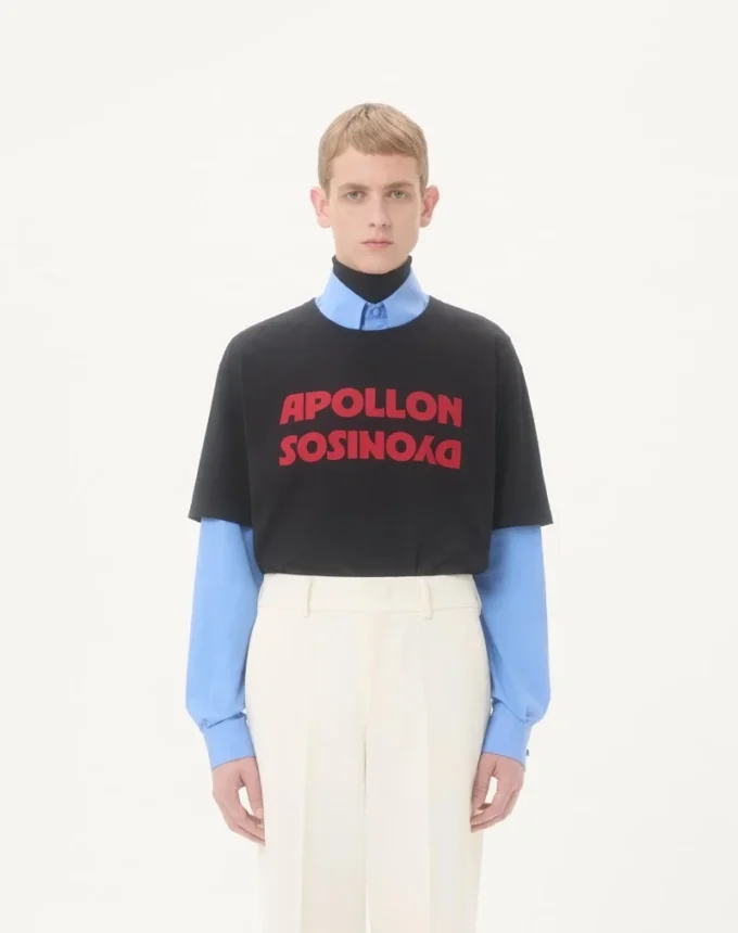 Tricou din bumbac Valentino cu imprimeu Apollon/Dyonisos