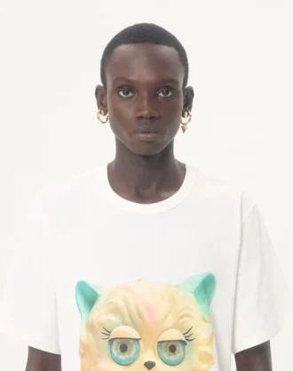 Tricou din bumbac Valentino cu imprimeu Le Chat De La Maison