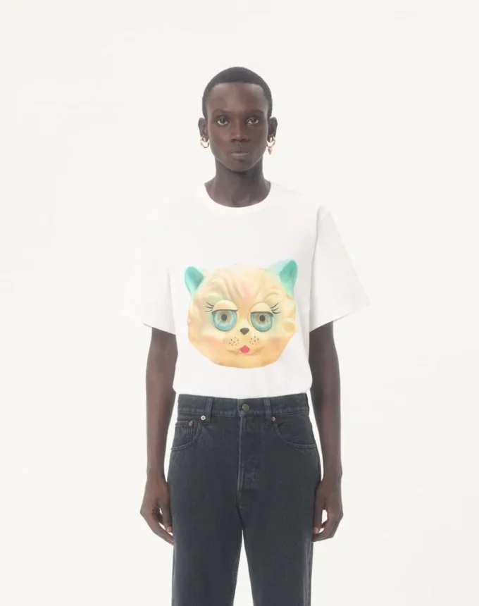 Tricou din bumbac Valentino cu imprimeu Le Chat De La Maison