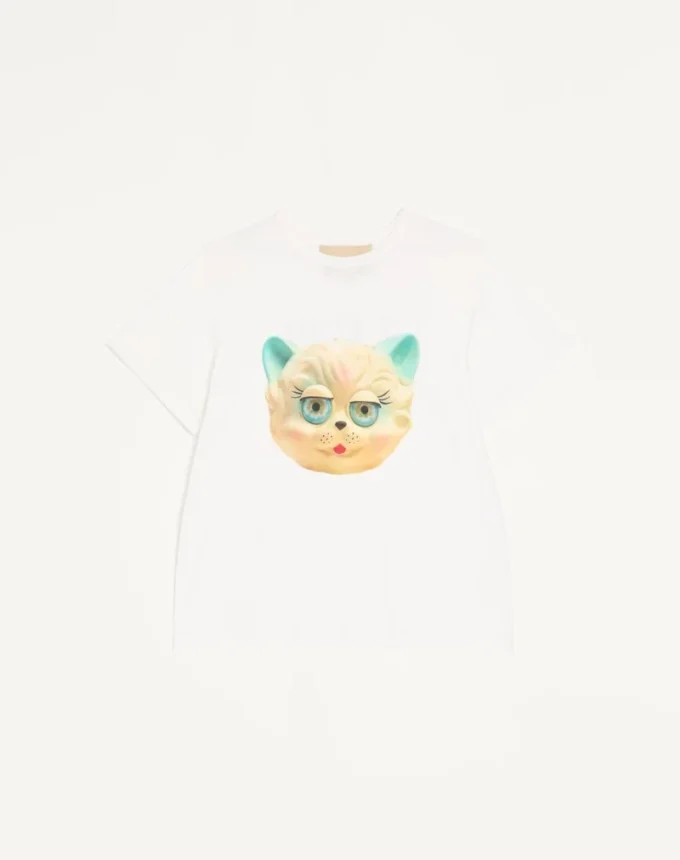 Tricou din bumbac Valentino cu imprimeu Le Chat De La Maison