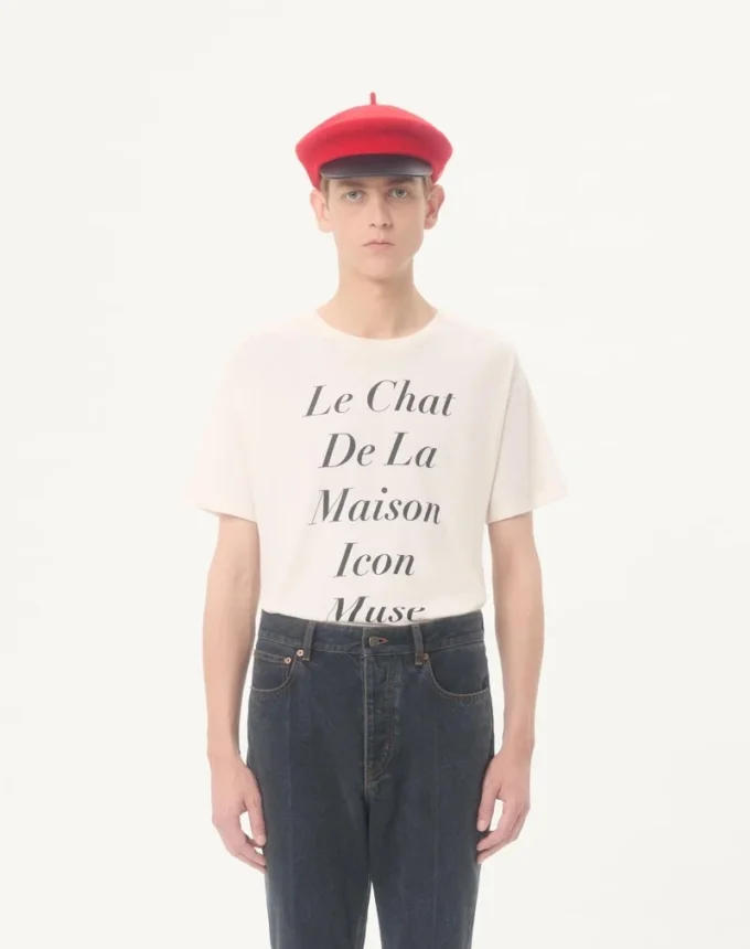 Tricou din bumbac Valentino cu imprimeu Le Chat De La Maison Icon Muse Anti Hero