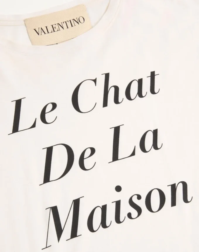 Tricou din bumbac Valentino cu imprimeu Le Chat De La Maison Icon Muse Anti Hero