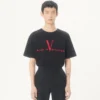 Tricou din bumbac Valentino cu imprimeu Made In Valentino