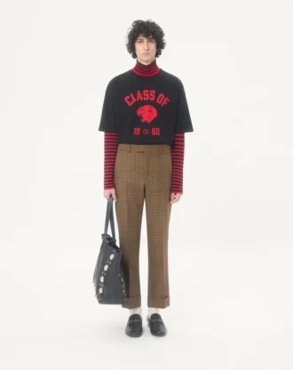 Tricou din bumbac Valentino cu imprimeu panteră