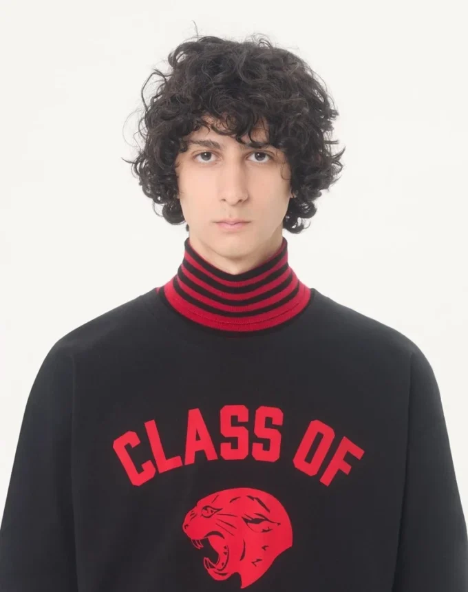 Tricou din bumbac Valentino cu imprimeu panteră