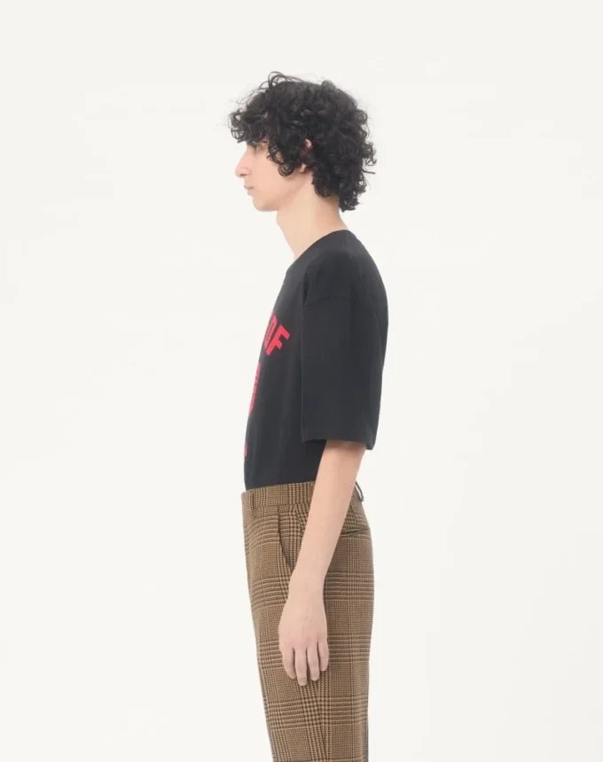 Tricou din bumbac Valentino cu imprimeu panteră