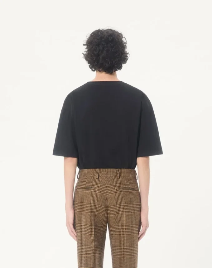 Tricou din bumbac Valentino cu imprimeu panteră