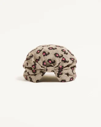 Turban din mătase cu imprimeu Micro Cashmere Plus de Pois
