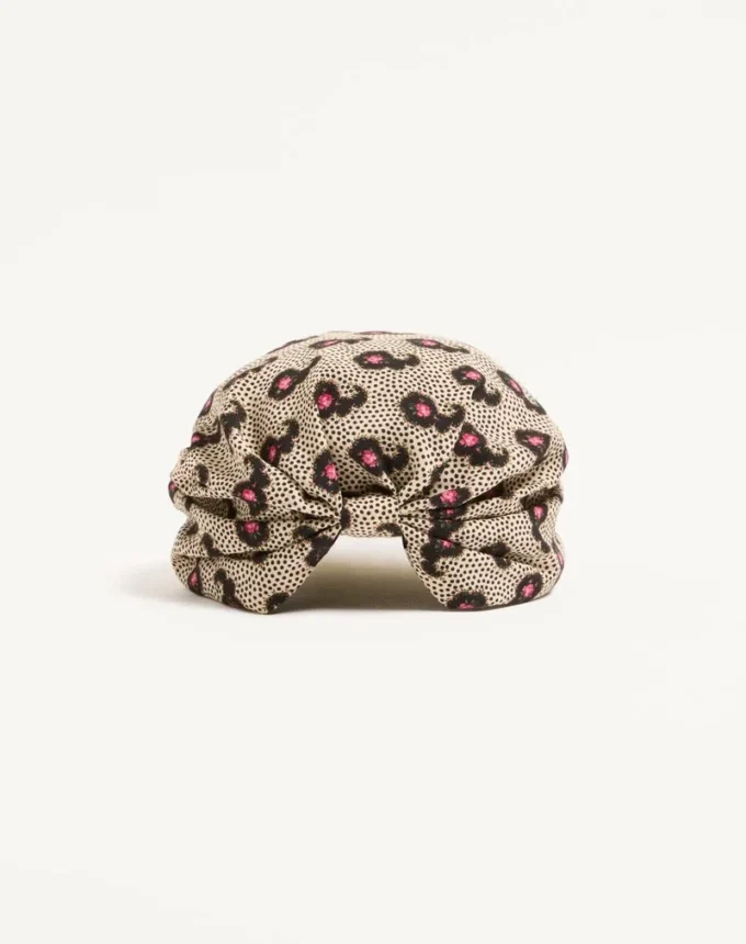 Turban din mătase cu imprimeu Micro Cashmere Plus de Pois