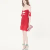 Valentino Garavani Carry Secrets minaudiere cu motiv Cherryfic din strasuri