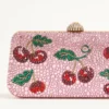 Valentino Garavani Carry Secrets minaudiere cu motiv Cherryfic din strasuri