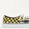 Valentino Garavani și Vans Adidași din țesătură cu talpă joasă, cu imprimeu VLogo Checkerboard și Le Chat De La Maison