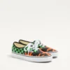 Valentino Garavani și Vans Adidași din țesătură cu talpă joasă, imprimeu VLogo Checkerboard și imprimeu Tropical Leaves