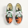 Valentino Garavani și Vans Adidași din țesătură cu talpă joasă, imprimeu VLogo Checkerboard și imprimeu Tropical Leaves
