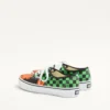 Valentino Garavani și Vans Adidași din țesătură cu talpă joasă, imprimeu VLogo Checkerboard și imprimeu Tropical Leaves