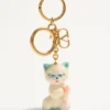 Valentino Garavani Le Chat De La Maison Nylon Bag Charm With Key Ring Valentino Garavani Le Chat De La Maison Nylon Bag Charm With Key Ring