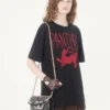 Valentino Garavani Locò Geantă mică de umăr brodată cu logo bijuterie Valentino Garavani Locò Geantă mică de umăr brodată cu logo bijuterie