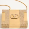 Valentino Garavani Minaumorphe Minaudière din metal cu cristale Swarovski® și husă din satin