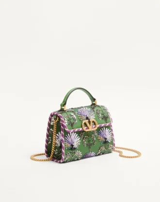 Valentino Garavani Mini Vsling Geantă de mână brodată cu logo bijuterie