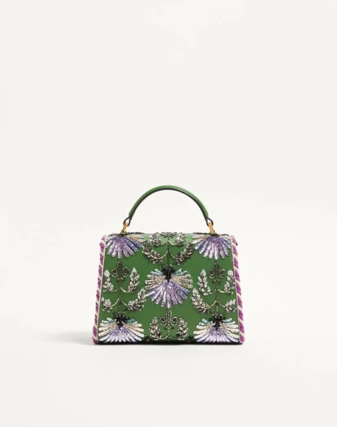 Valentino Garavani Mini Vsling Geantă de mână brodată cu logo bijuterie Valentino Garavani Mini Vsling Geantă de mână brodată cu logo bijuterie
