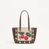 Valentino Garavani Nellcôte Mini geantă de cumpărături brodată Valentino Garavani Nellcôte Mini geantă de cumpărături brodată