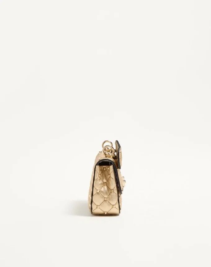 Valentino Garavani Rockstud Spike Geantă mică din piele nappa laminată