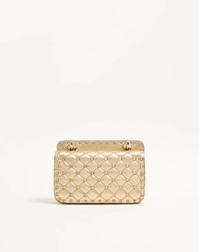 Valentino Garavani Rockstud Spike Geantă mică din piele nappa laminată