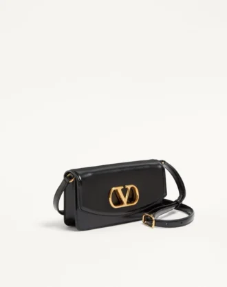 Valentino Garavani Vain Clutch Bag din piele de vițel lucioasă Valentino Garavani Vain Clutch Bag din piele de vițel lucioasă