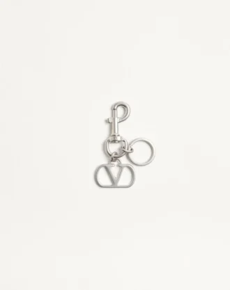 Valentino Garavani Vlogo Signature Metal Bag Charm With Key Ring Valentino Garavani Vlogo Signature Metal Bag Charm With Key Ring
