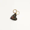 VG Coeur De Chat Bag Charm With Keychain In Nappa, Beads And Crystals VG Coeur De Chat Bag Charm With Keychain In Nappa, Beads And Crystals